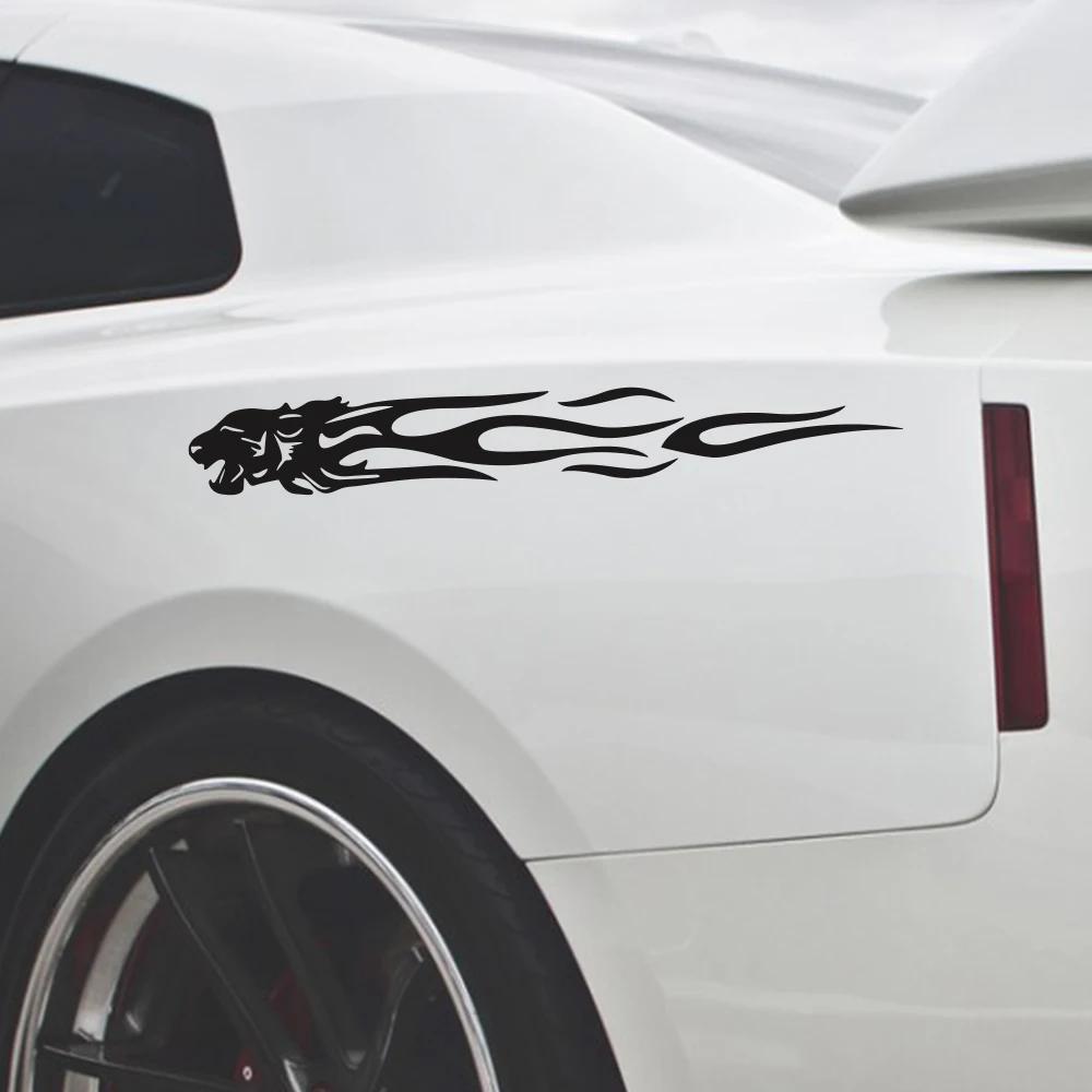 Car Sticker Creative Tiger Flame Totem Vinyl Decal Waterproof Universal Auto Funny Personalized DIY Exterior Decor Accessories