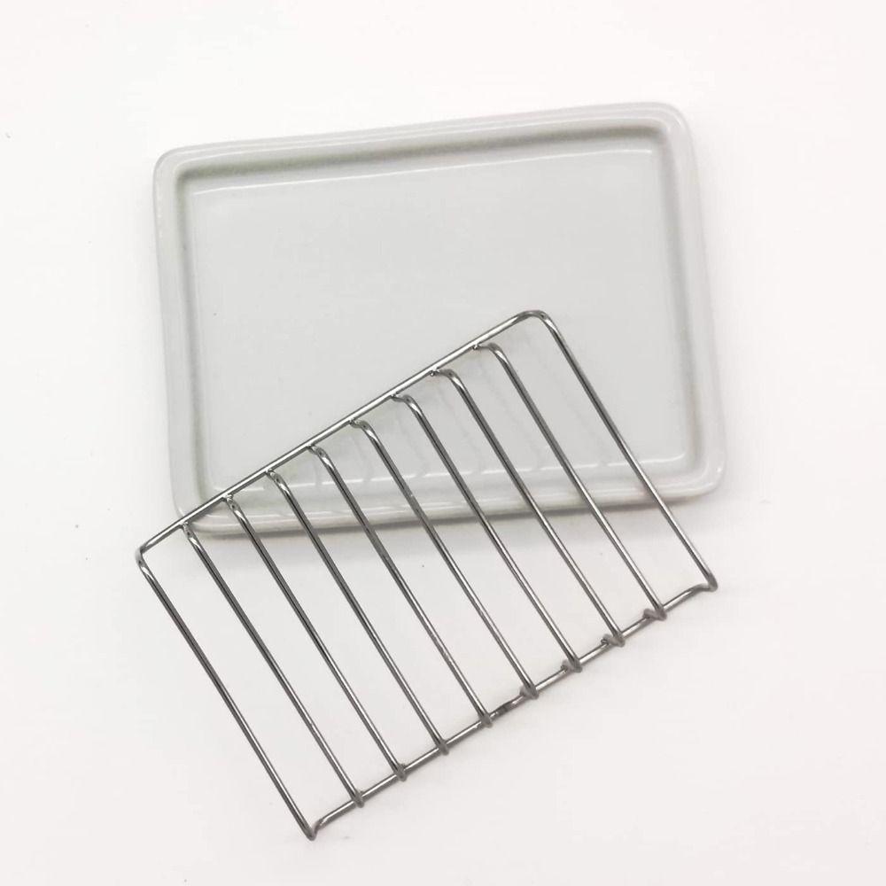 Multi-function Ceramic Soap Dish Stainless Steel Drain Holder Fashion Cup Holder Baby Bottle