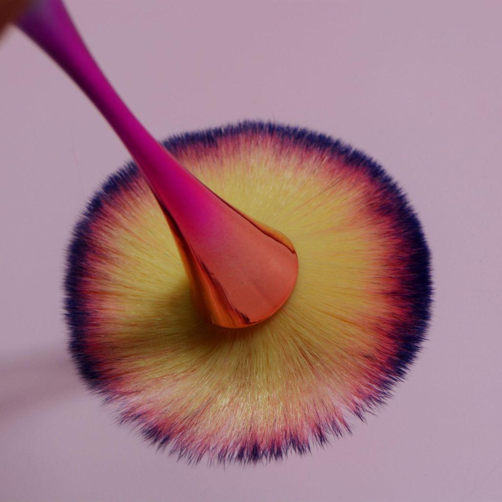 Nail Art Dust Removal Brush - Colorful Small Waist Design for Cleaning and Loose Powder Application