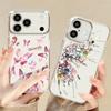 Fantastic Butterfly Print Case For iPhone 17 18 Pro Max 17E iPhone 16 15 14 13 Pro Max Plating Lens Frame Clear Soft Cover