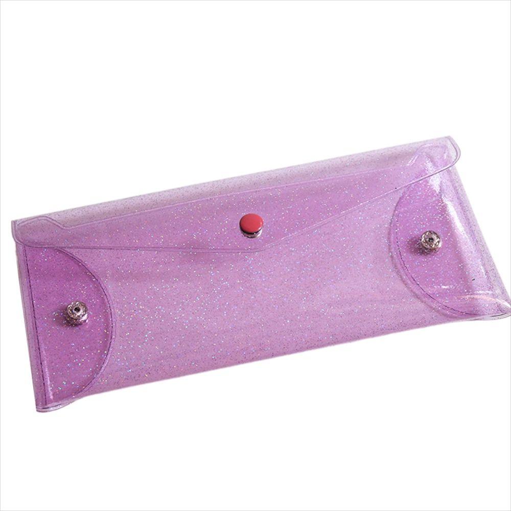 Glitter PVC Pencil Bags Waterproof Stationary Organizer Students Children Pencil Case Cosmetic Bag