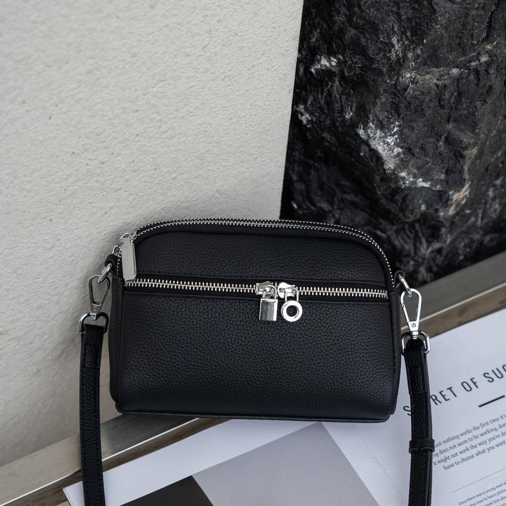 TOGO Top-Grain Leather Crossbody Bag for Women - Versatile Shell Shoulder Purse for Commute, Campus & Casual Outings