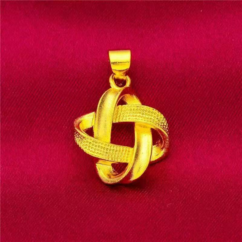 Вьетнамская золотая подвеска-узел Жуйи - Женская мода, простая и нетускнеющая, в национальном стиле