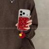 Apple 17 Pro Max and iPhone 16 Plus Case with Gold Sparkling Cat Pendant