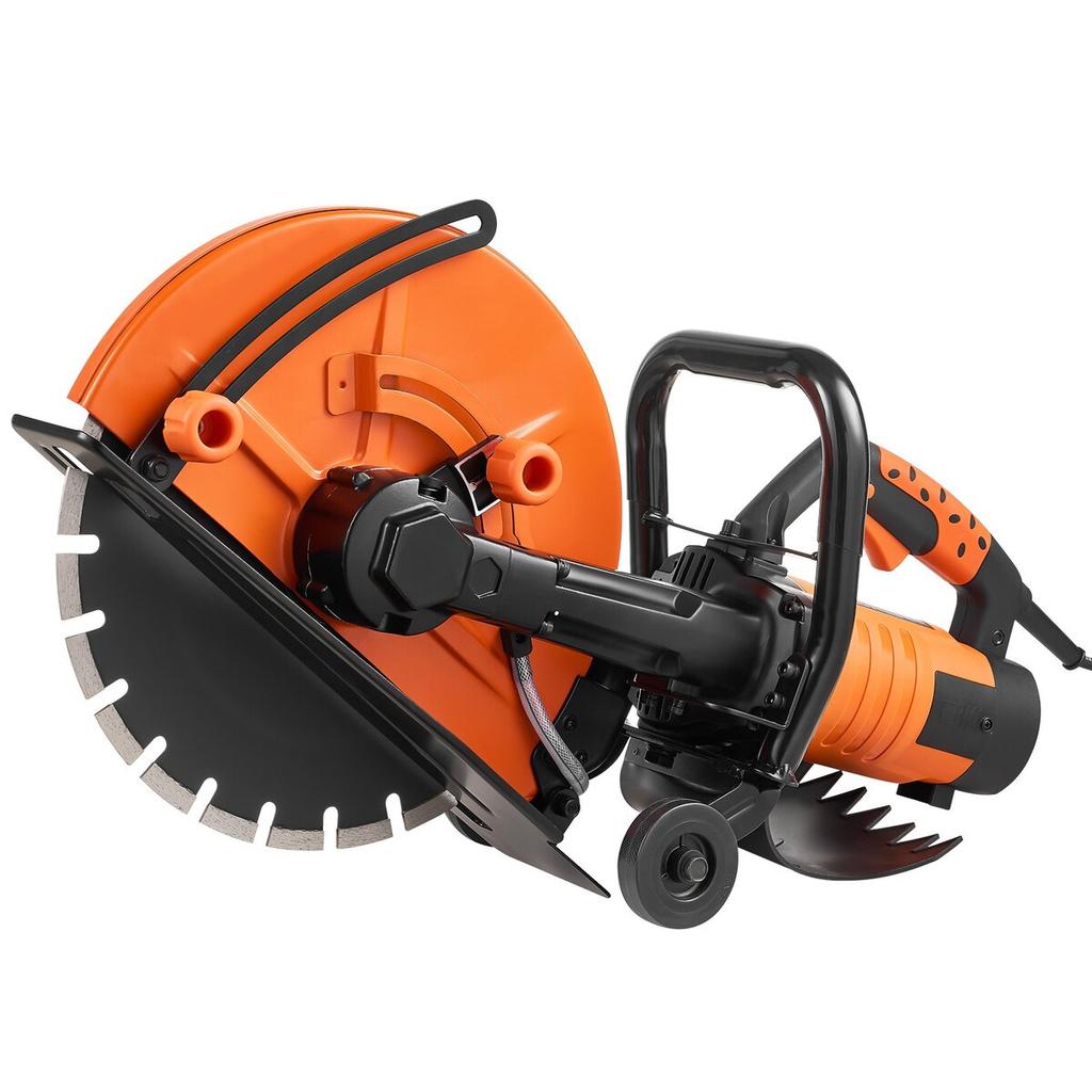 14'' Electric Concrete Saw Wet/Dry Saw Cutter with Water Pump and Blade
