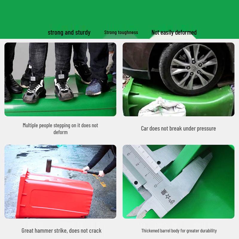 Jun Ding Ying 240L Outdoor Waste Bin with Wheels and Foot Pedal