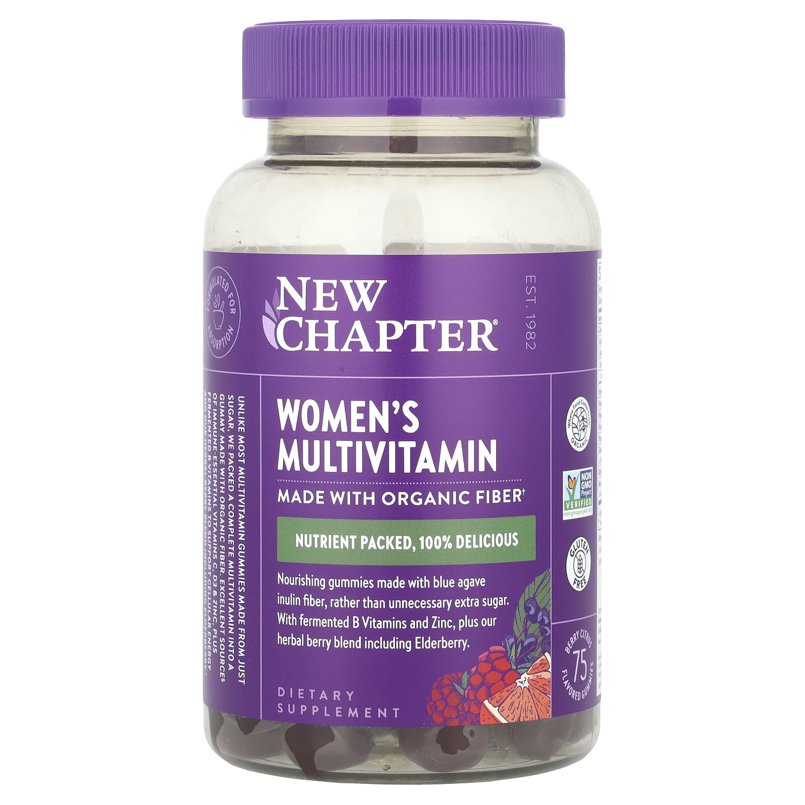 

New Chapter, multivitamin for women, berry citrus, 75 gummies