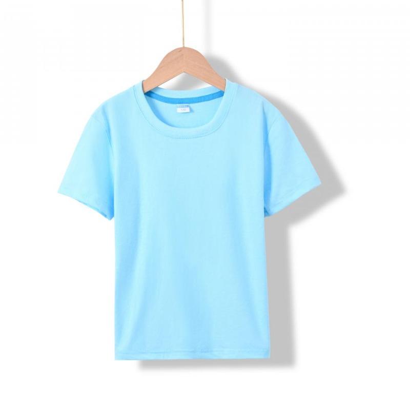 2026 Summer New Round Neck 100% Cotton Short Sleeve Boys' Casual Short Sleeve Round Neck T-shirt 17 colors