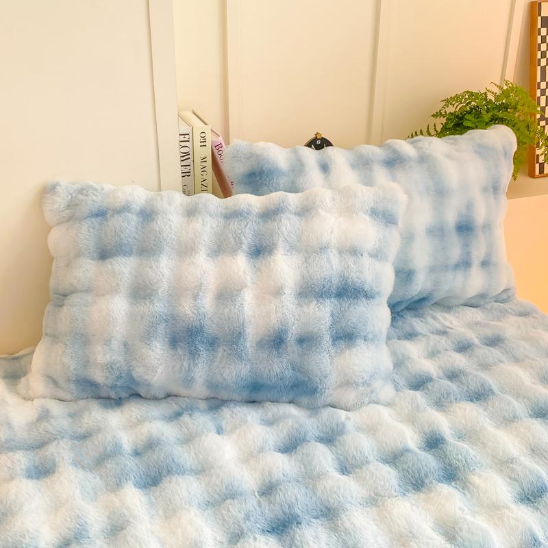 2 stuks Pluizige Pluche Kussensloop 48x74cm Winter Warm Dikte Kussensloop Zacht Konijnenfleece Decoratieve Kussenhoes voor de Winter
