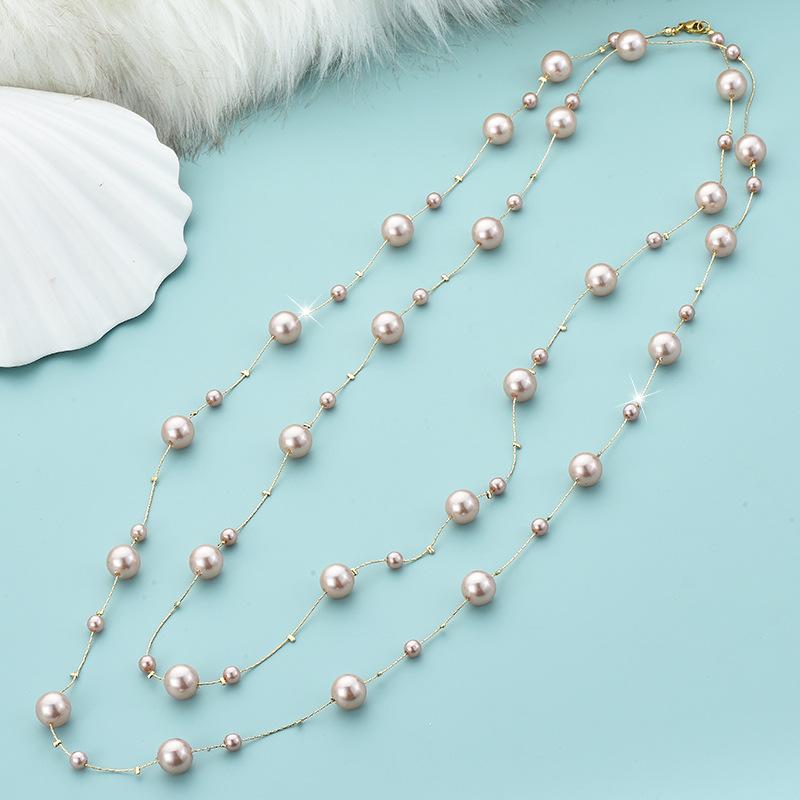 Pearl Clothes Pendant Accessories Necklace Women'S Sweater Chain 2022 Trendy Long Style Niche Autumn And Winter
