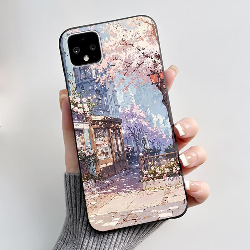 Casing For Google Pixel 4 / 4XL /4 XL Super-Thin Slim Case Aesthetic Luxury Cute Cool Boys Girls Black Matte Soft Silicone Cover