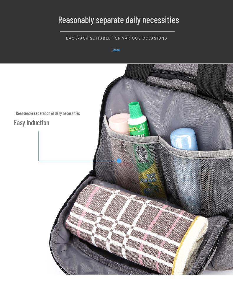 Large Travel Gym Bag with Anti-Theft, Dry & Wet Separation, and Suitcase Handle Attachment