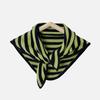 New Striped Triangle Scarf Women's Wool Knitted Scarf Korean Version Ins Outer Warm Small Scarf