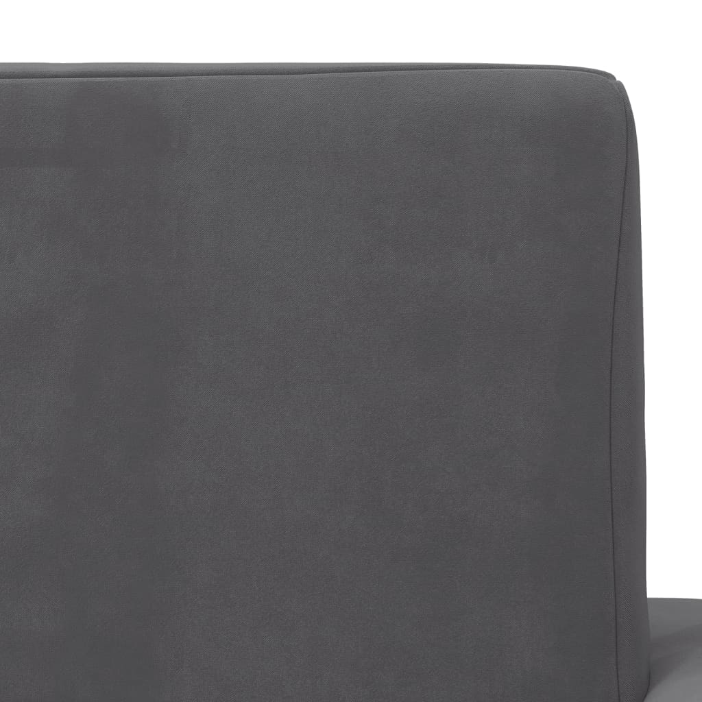 Kids Sleeper Sofa 2 Seater Anthracite Soft Plush