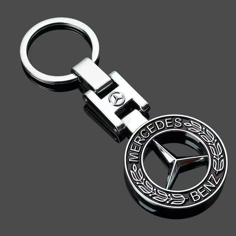 For Mercedes Benz AMG W210 W205 C300 W203 W206 W108 W124 W126 W140 W168 W169 W176 High Quality Metal Car Emblem Keychain Keyring  ZB6