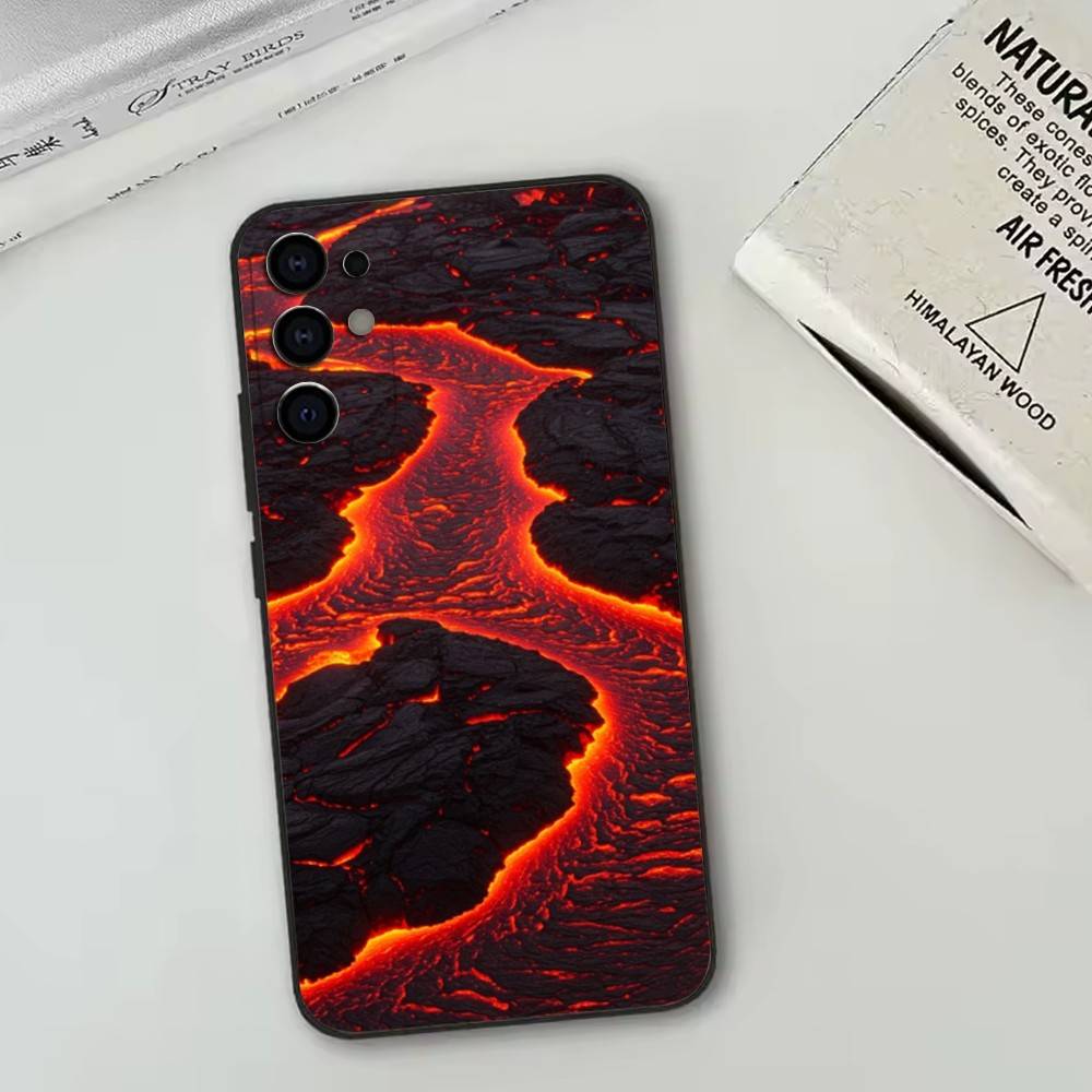 Vulkan Handyhülle Schwarzes Silikon Weich Für Samsung S25,S24,S21,S22,S23,S30,Ultra,S20,Plus,Fe,Lite