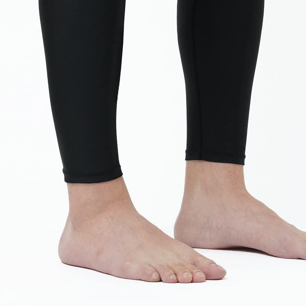 Gunze RIZAP Compression Size M Leggings, Hip-Lifting, 10-Length, Men's, Black,