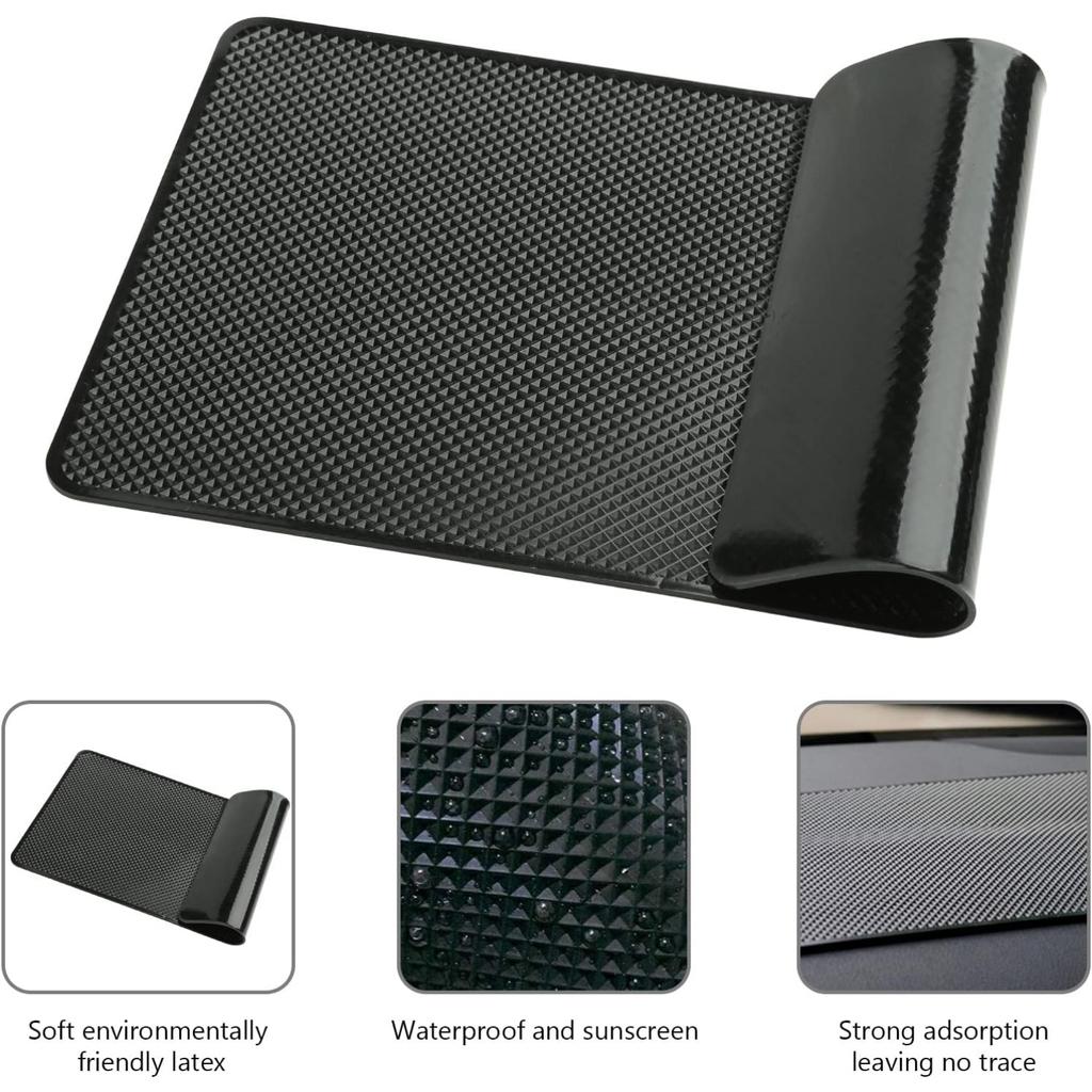 Pack of 2 Non-Slip Mat for Car Dashboard Non-Slip Pads Silicone Fixing Cushion Used for Car Decorations, Glasses, Mobile Phones