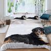 Dogs Duvet Cover Set Cute Animal Bedding Set Microfiber Bernese Mountain Dog Comforter Cover Twin Full Size For Kids Teens Boys