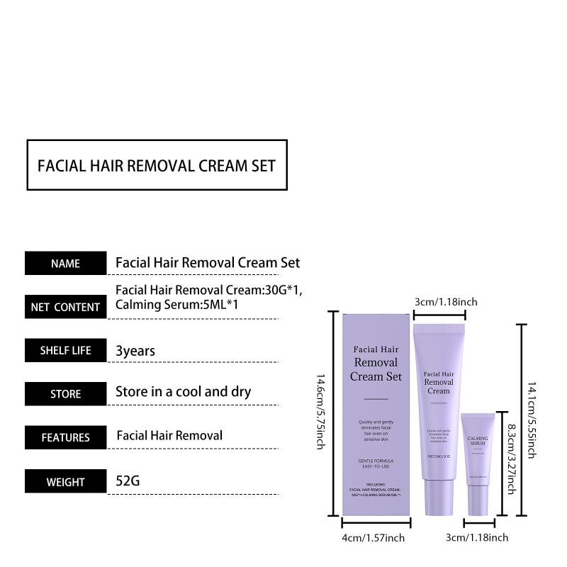 Gentle Facial Hair Removal Cream For Women Hydrating Delicate Skin Smooth Face Spa Quality Daily Use