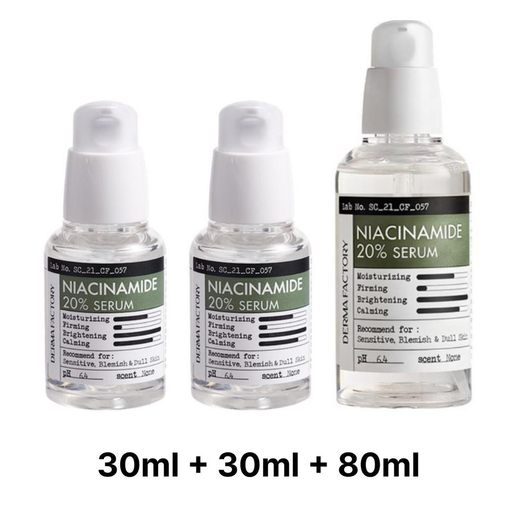 [DERMA FACTORY] Niacinamide 20% Serum Set (30ml + 80ml)