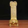 Brass Casting Taishan Stone Guandi Dragon Turtle Home Auspicious Copper Ornament