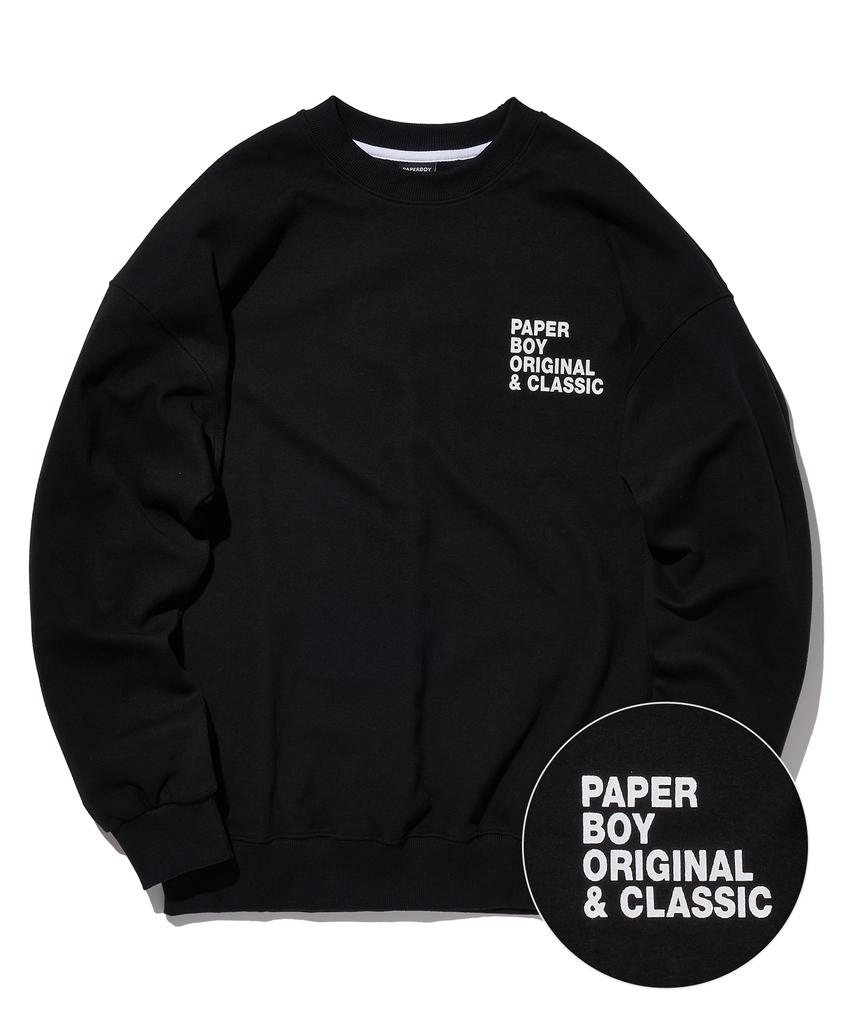 PAPERBOY Classic Sweatshirt - Black