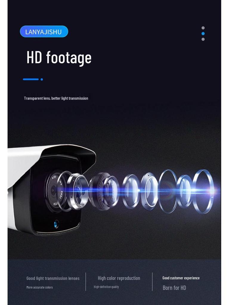 High-Definition Outdoor POE Surveillance Camera Set with Audio Monitoring