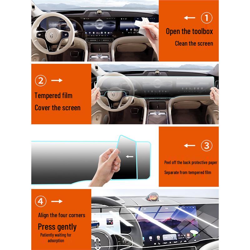 HD Frosted Tempered Glass Screen Protector for AITO M9/M8/Zunjie S800 (25 Models) Central Control Navigation