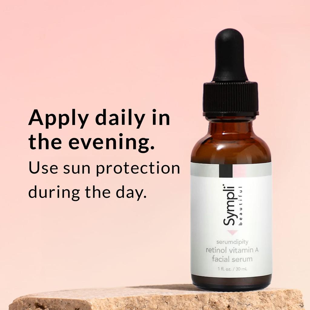 Sympli Beautiful Serumdipity, Retinol i witamina A Serum do twarzy, 1 uncja (30 ml)