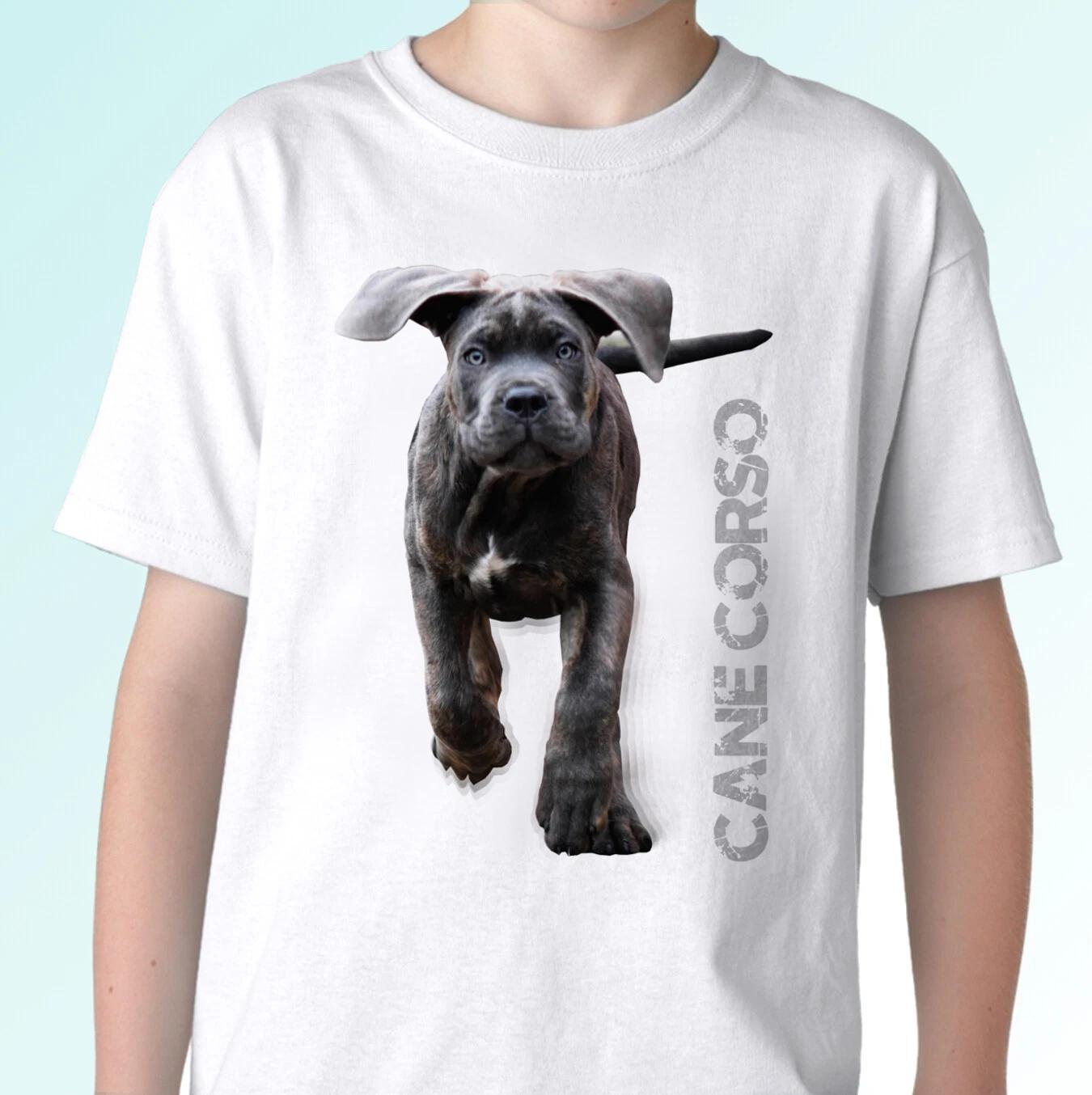 

Cane Corso white kids boys T-Shirt dog top tee running puppy italian mastiff all sizes 160