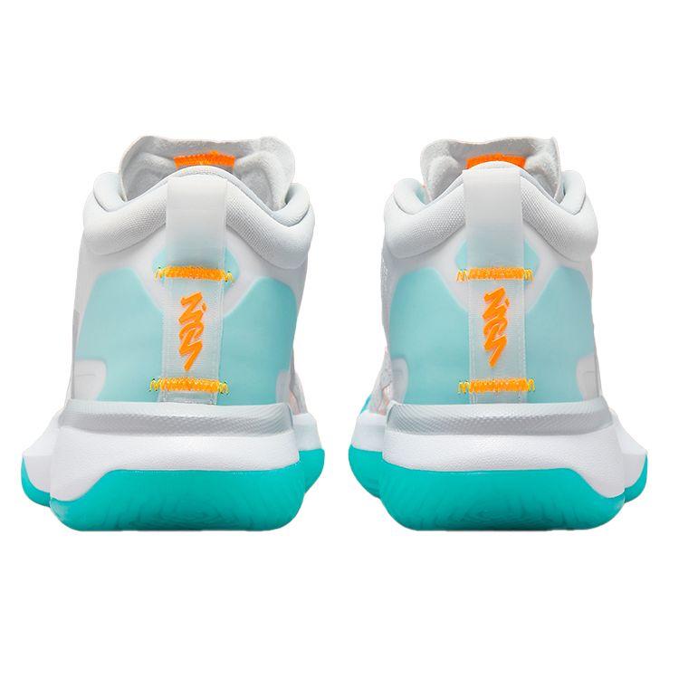 Air Jordan Zion 1 White Dynamic Turquoise Men Sneakers Laser-Orange Black DA3130-101
