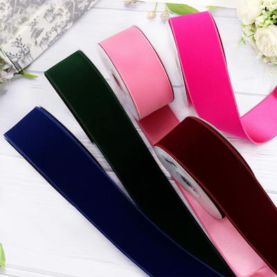 10 Yards Ribbon Wedding Decoration Grosgrain Ribbon Gift Wrapping Bows Wire-edge Velvet Ribbon DIY Christmas Gift Decoration