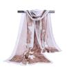 160*50cm Long Wrap Shawl Sunscreen Beach Gauze Scarf Elegant Chiffon Scarf  for Women