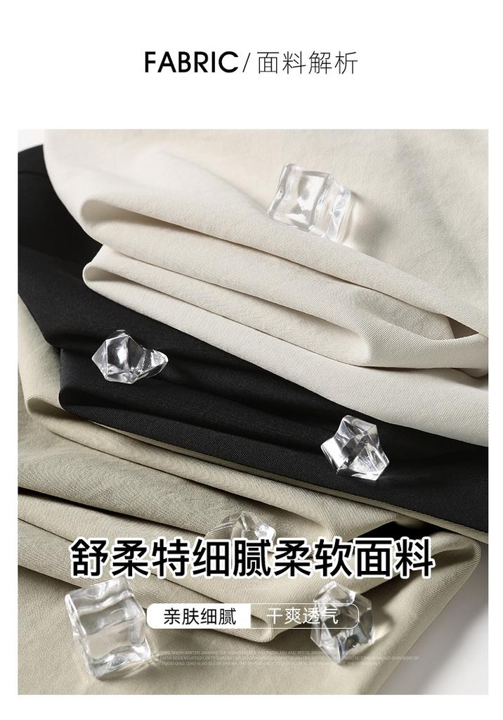Leg slit thin casual pants for women, 2026 summer fashion, loose and versatile, slimming straight leg pants