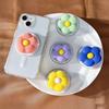 MagSafe Solid Color Frosted Phone Holder with Retractable Flower Design