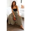 GMXIA Spring Summer Women's Wide-leg Trousers with Elastic Belts, Wide-leg High-waisted Long Style