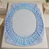 1pc Blue Bohemian Style Printed Fitted Sheet 100% Polyester Durable Bedding Set Sheet for Home Bedroom Decoration Birthday Gift