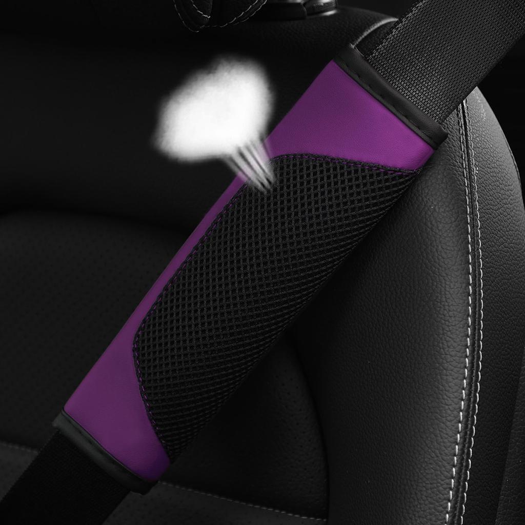 3D breathable skin-feel PU leather safety belt shoulder cover for safety belt, automotive accessory for women