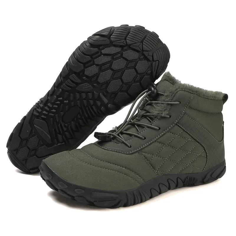Brand New Winter Boots for Men Women Snow BareFoot Outdoor Non-slip Warm Fur Casual Sneakers Plus Size Ankle Boots Hiking Shoes
