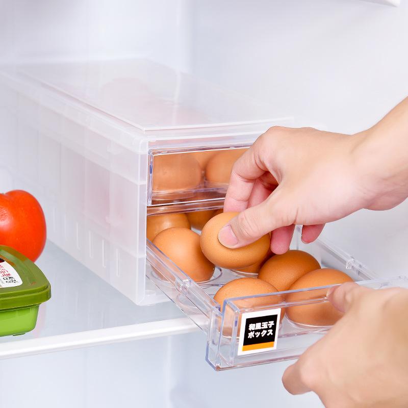 Egg Storage Box 24 Grids Egg Tray Containers Large Capacity Double Tier Egg Tray Drawer Egg Carton Kitchen Storage Container