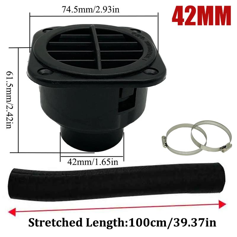42mm 60mm 75mm 90mm Car Air Diesel Parking Heater 1x Air Outlet Vent + 1x Warm Duct Pipe + 2x Clamps For Webasto Eberspacher