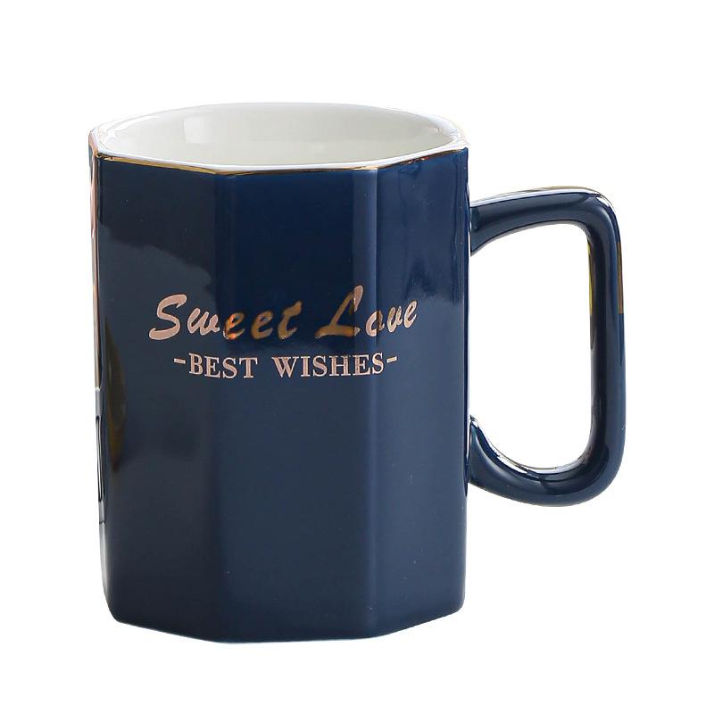 Modern simple light luxury ceramic cup mug couple set towel bear souvenir wedding gift opening