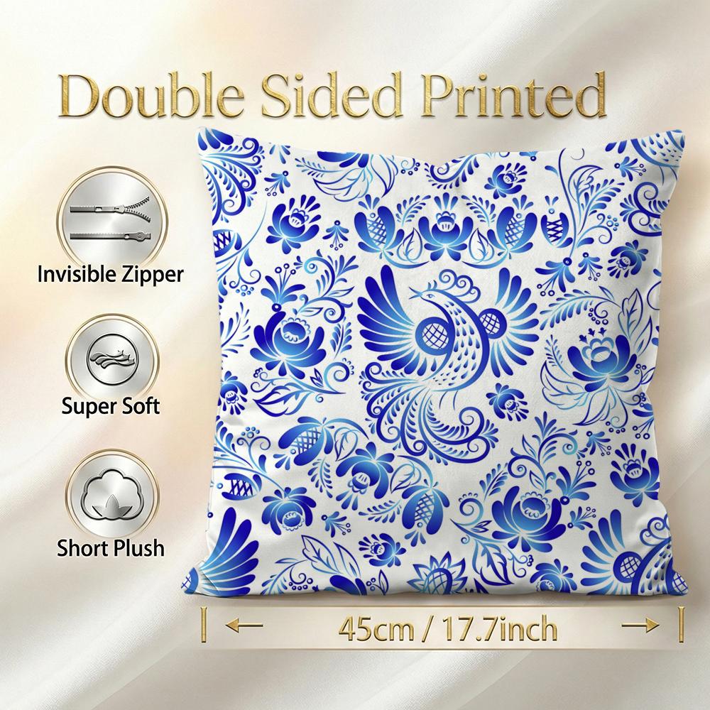 Pattern Scroll Pattern Cushion Cover 1Pcs Decorative Covers Soft Cushion Case For Sofa Couch Decor 40X40 45X45 Pillowcases