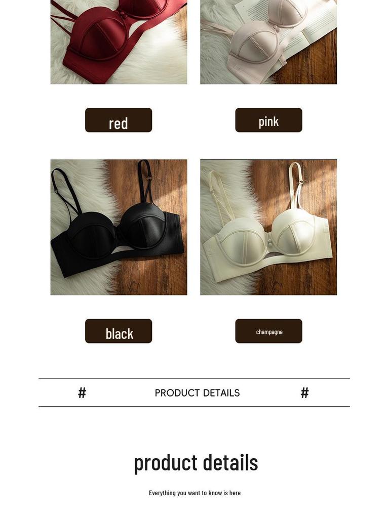 Eleganter französischer Cutout Push-Up BH für Damen - Vergrößert kleine Oberweite mit Anti-Hänge-Stütze und stilvollem Rückendesign