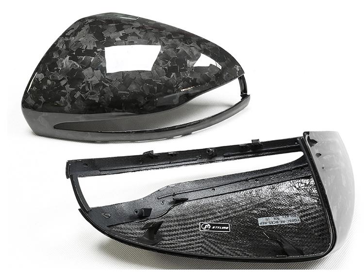 Left-Hand Drive Dry Carbon Fiber Rearview Mirror Cover for Mercedes-Benz B, C, E, S, GLC, GLA, CLA, CLS, W205 Models