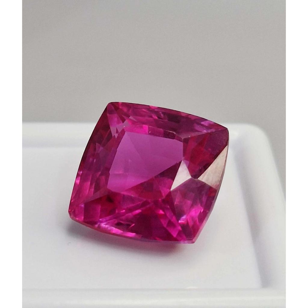 Stunning Natural Pink Sapphire 12-14 Ct Cushion Cut Certified Loose Gemstone