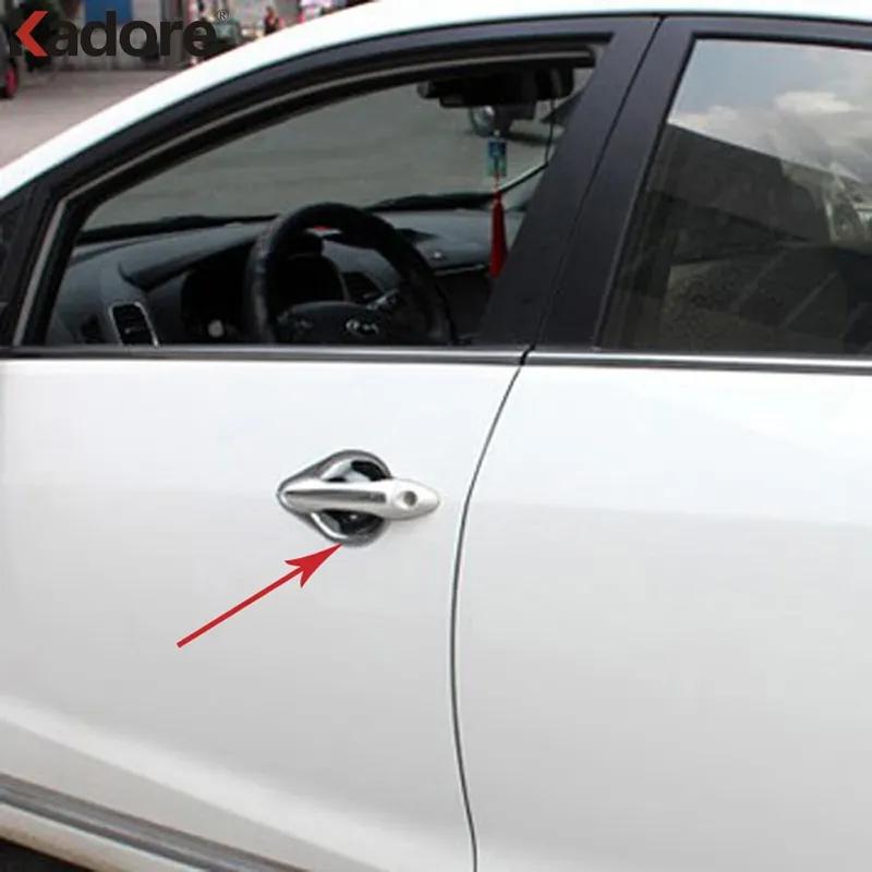 Side Door Handle Bowl Cup Cover Trim For Kia Cerato K3 Forte 2012 2013 2014 Chrome Car Door Handles Protector Cap Accessories