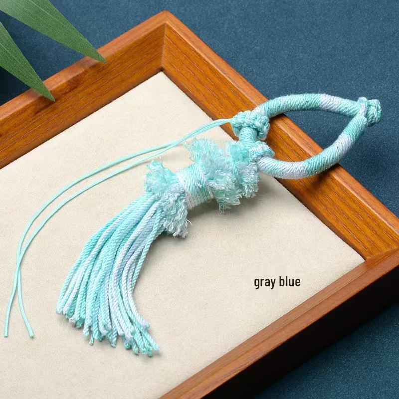 Tibetan Hand-Woven Gradient Cotton Tassel Ring for Hanging Bags and Vehicles
