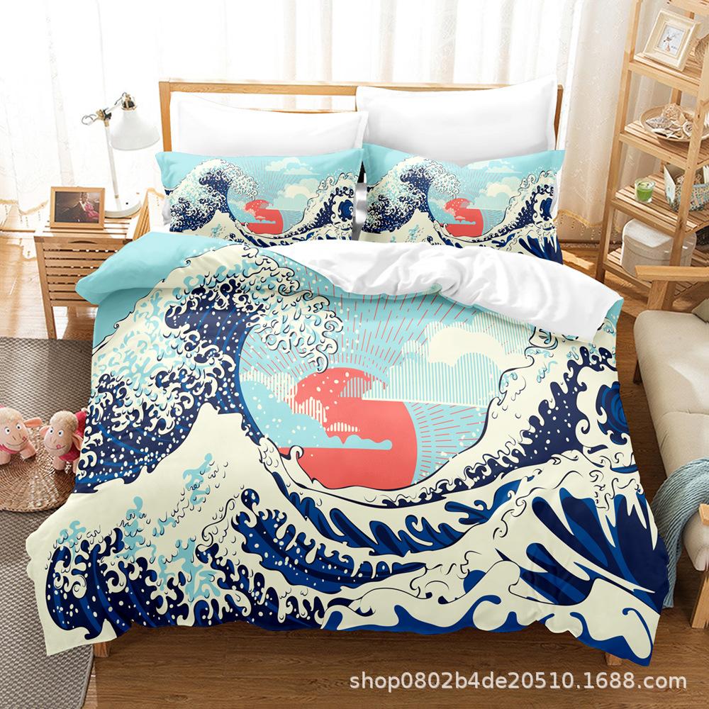 Fashion Technology Printing, 3D Digital Printing, Bedding, Duvet Covers, Pillowcases, Three-piece Sets